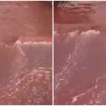 "Esto nunca lo había visto": el extraño color rojizo de una quebrada de Quinta Crespo