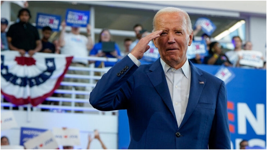 El presidente de Estados Unidos, Joe Biden, quien se encuentra en su domicilio de Delaware tras contagiarse con COVID-19